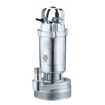 QDX 1.5HP pompe à eau submersible en acier inoxydable pour pompage de puits, pompage de rivière
