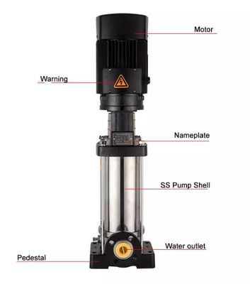 Pompe centrifuge à plusieurs étages verticale de CNP pour l'approvisionnement en eau et l'amplification industrielle
