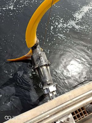 Propulseur à vitesse réduite d'écoulement de pompe submersible de mélangeur de la roue à aubes QDT de banane avec le réducteur